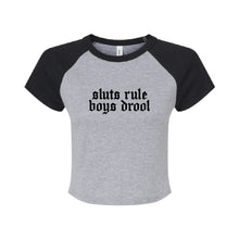 Load image into Gallery viewer, Sluts Rule, Boys Drool Baby Doll T-Shirt