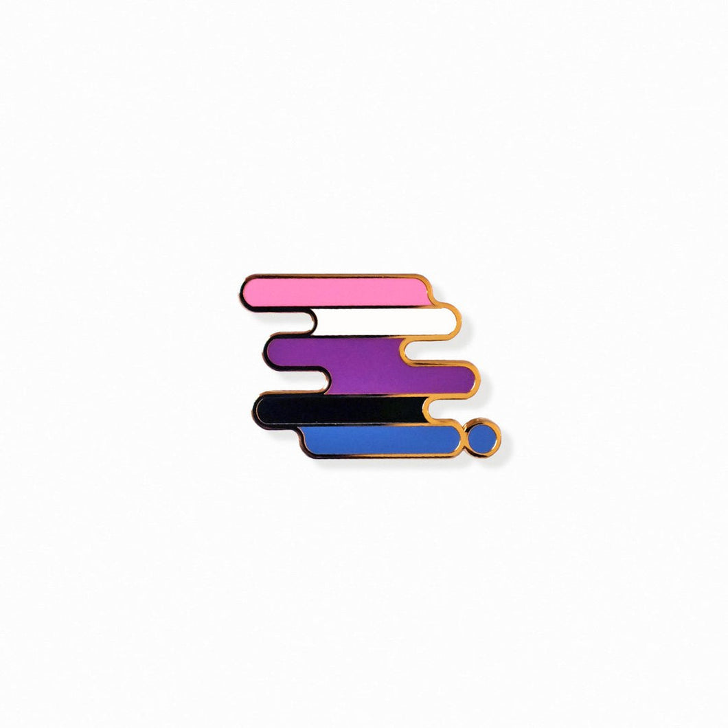 Genderfluid Pride Flag - Enamel Pin