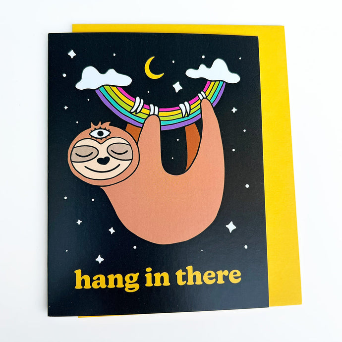 Hang In there Sloth - Greeting Card