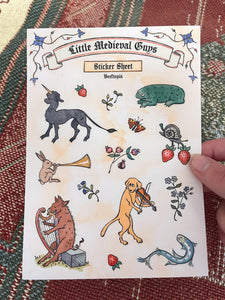 Little Medieval Guys Sticker Sheet