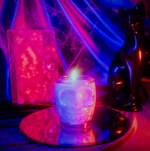 Skull Jar Candle - Blackberry + Amber