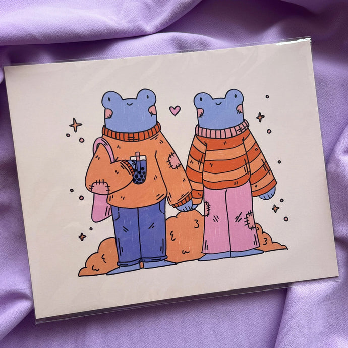 Froggy Friendship - Art Print