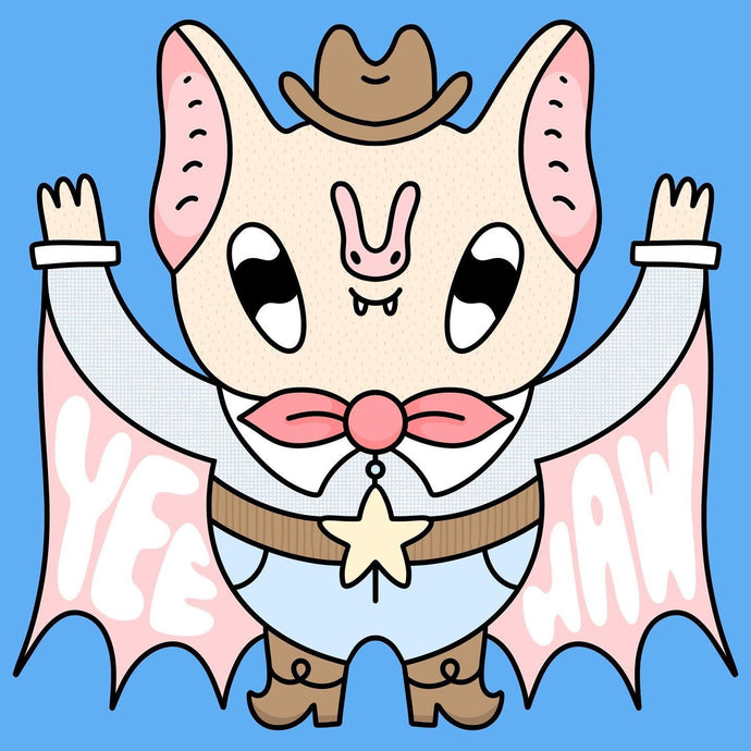 Yeehaw Bat Print