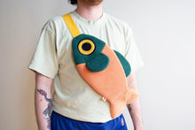 Load image into Gallery viewer, The Fish Bag - Coral / Dark Green