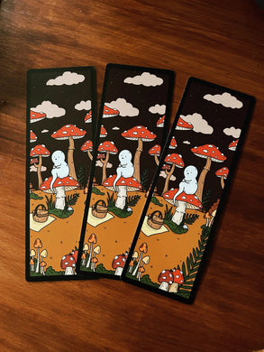 Mushroom Forest Ghostie Bookmark
