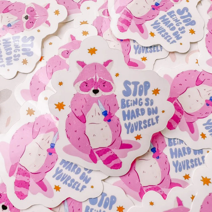 Aggressive but Nice Raccoon Sticker