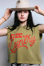Load image into Gallery viewer, She&#39;s Gone Cuntry - Crop Top Muscle Tee