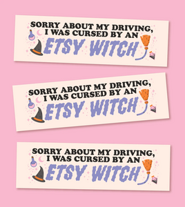 Etsy Witch Curse - Bumper Magnet
