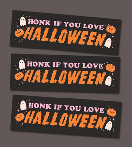 Honk If You Love Halloween - Bumper Magnet