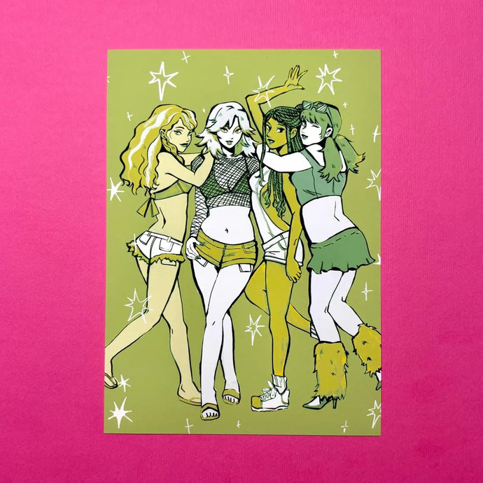 Four Friends Art Print - 8.5x11