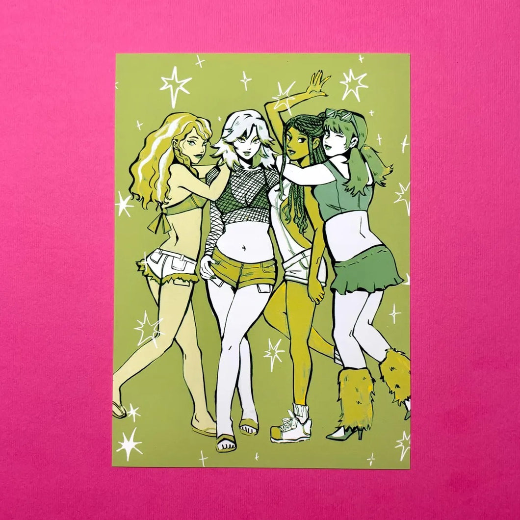 Four Friends Art Print - 8.5x11
