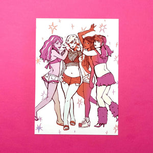 Four Friends Art Print - 8.5x11