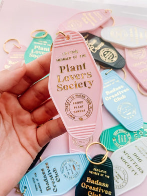 Plant Lovers Society Motel Keychain