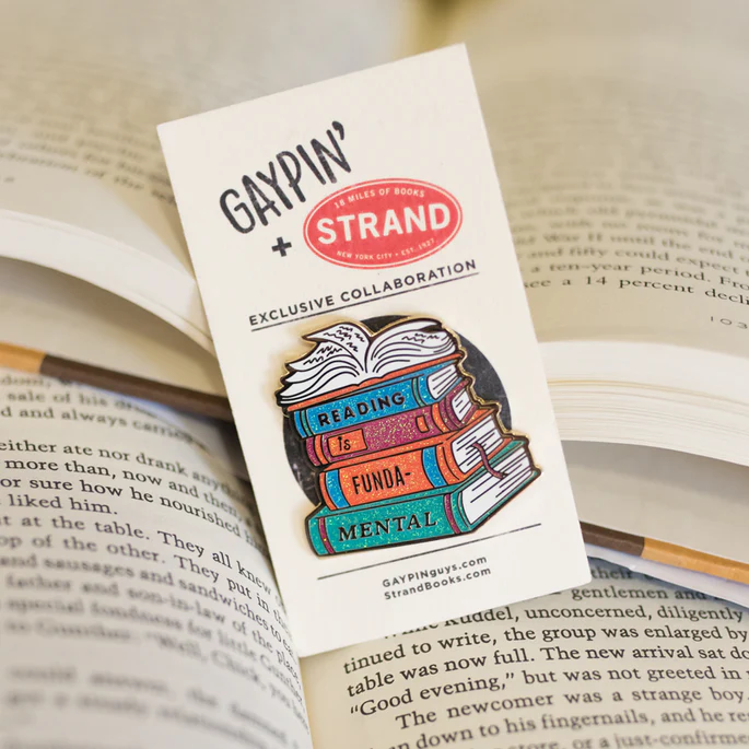 Reading Is Fundamental Bookstack Enamel Pin