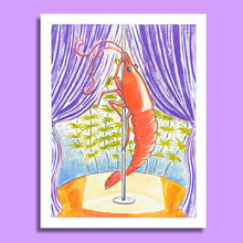 Load image into Gallery viewer, Shrimp Dancer - Risograph Print