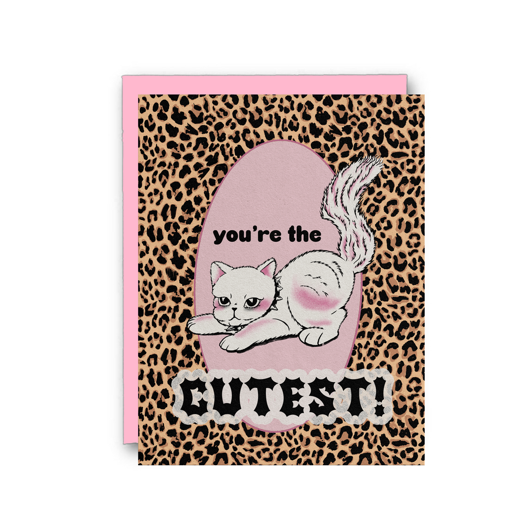 You're the Cutest- Punk Kitten Card