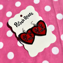 Load image into Gallery viewer, Eat the Rich Heart Earrings