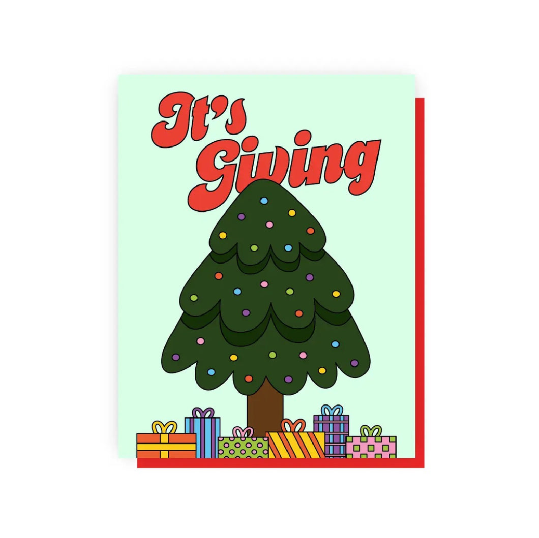 It's Giving Holiday A2 Card