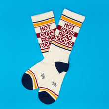 Load image into Gallery viewer, Hot Guys Read Books Gym Crew Socks