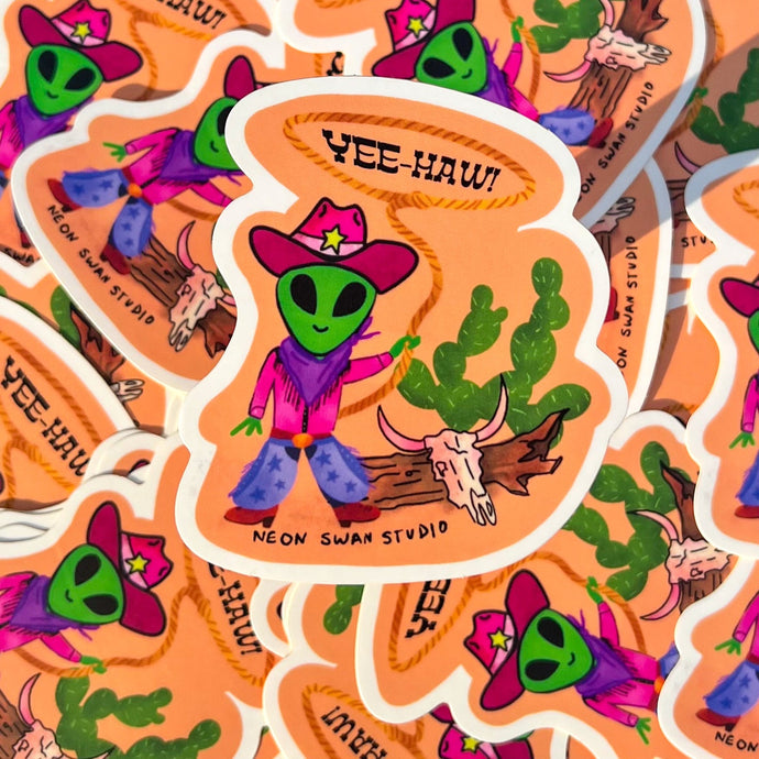 Yee Haw! Space Cowboy Sticker