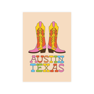 Austin, Texas Boots Postcard