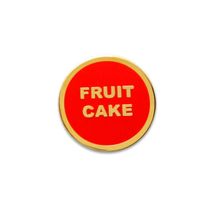 FRUIT CAKE Holiday Christmas Enamel Pin