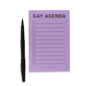 GAY AGENDA Notepad Checklist
