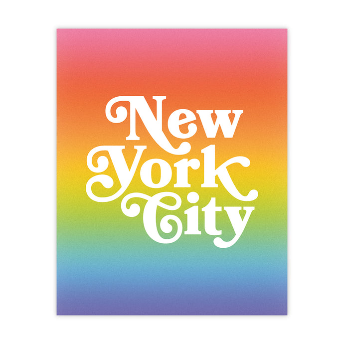 New York City Rainbow Print
