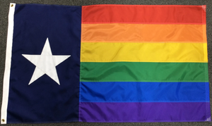 Hand-sewn Texas Rainbow Pride Flag