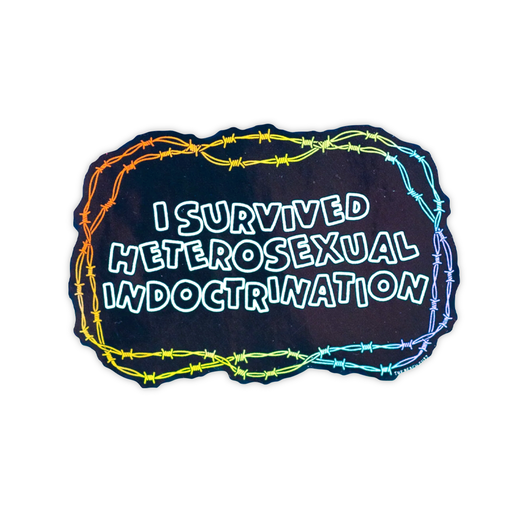 I Survived Heterosexual Indoctrination Sticker