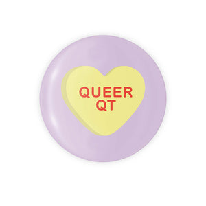 Queer QT Candy Heart 1.25" Button