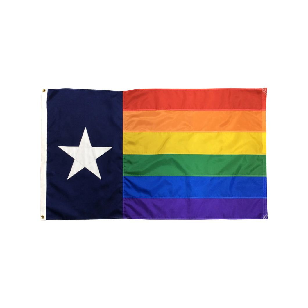Texas Rainbow Pride Flag